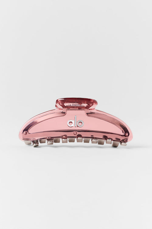 Acrylic Illusion Claw Clip - Vintage Pink/Chrome