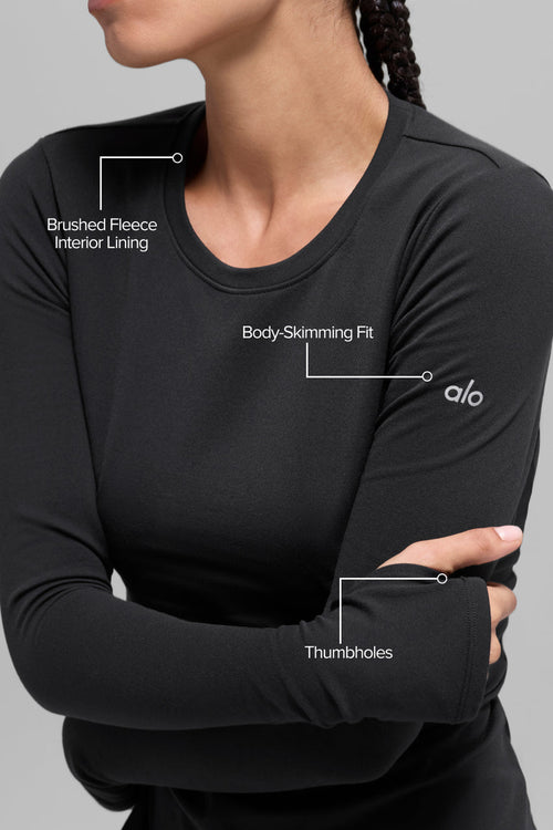 Airbrush Winter Warm Nocturne Long Sleeve - Black