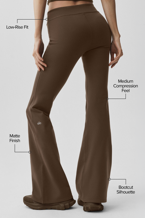Airbrush Low-Rise Flare Legging (Regular) - Espresso